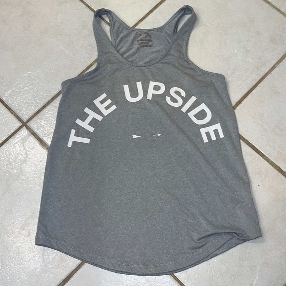 The Upside tank top. Womens. Gray